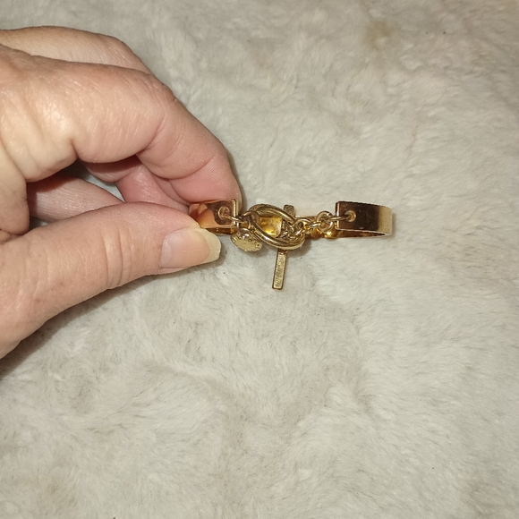 BCBGeneration Live In The Moment Gold Tone Cuff Bracelet - Picture 3 of 3